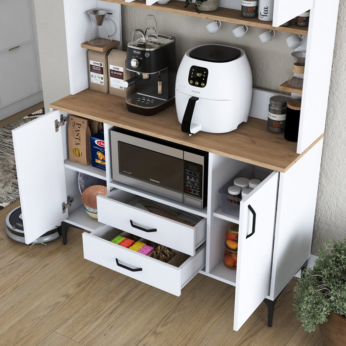 Hanah Home Gabinete Multipropósito JE168 - 3257 Blanco y Nuez